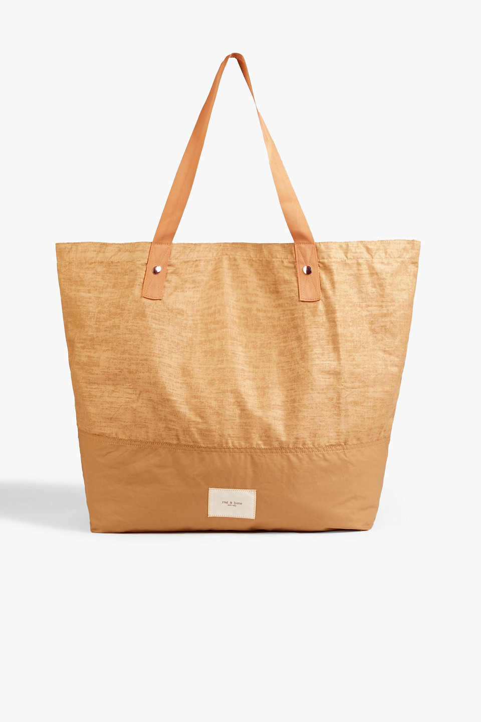 Rag & Bone Addison Coated-linen Tote In Light Brown