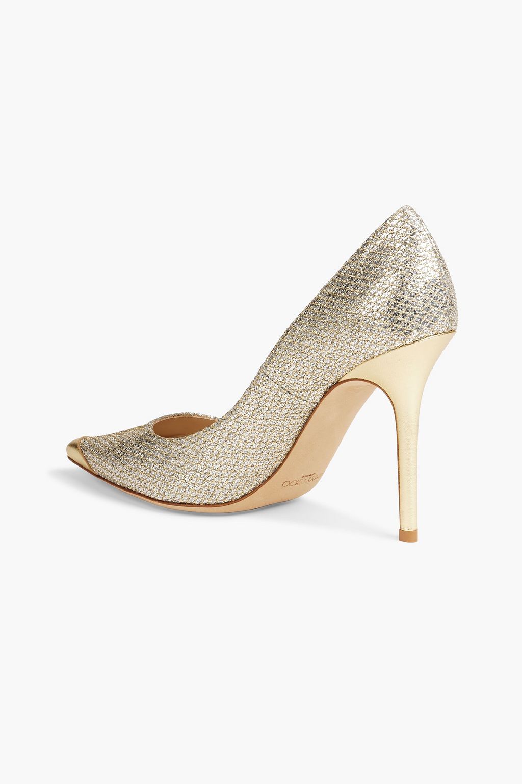 JIMMY CHOO Abel glittered woven pumps THE