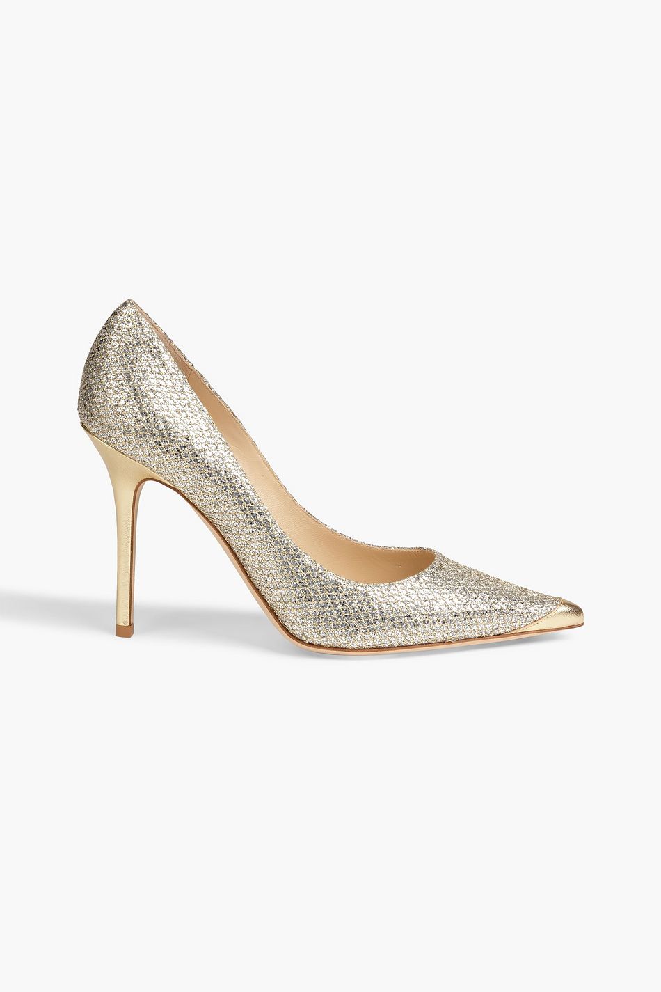 JIMMY CHOO Abel glittered woven pumps THE