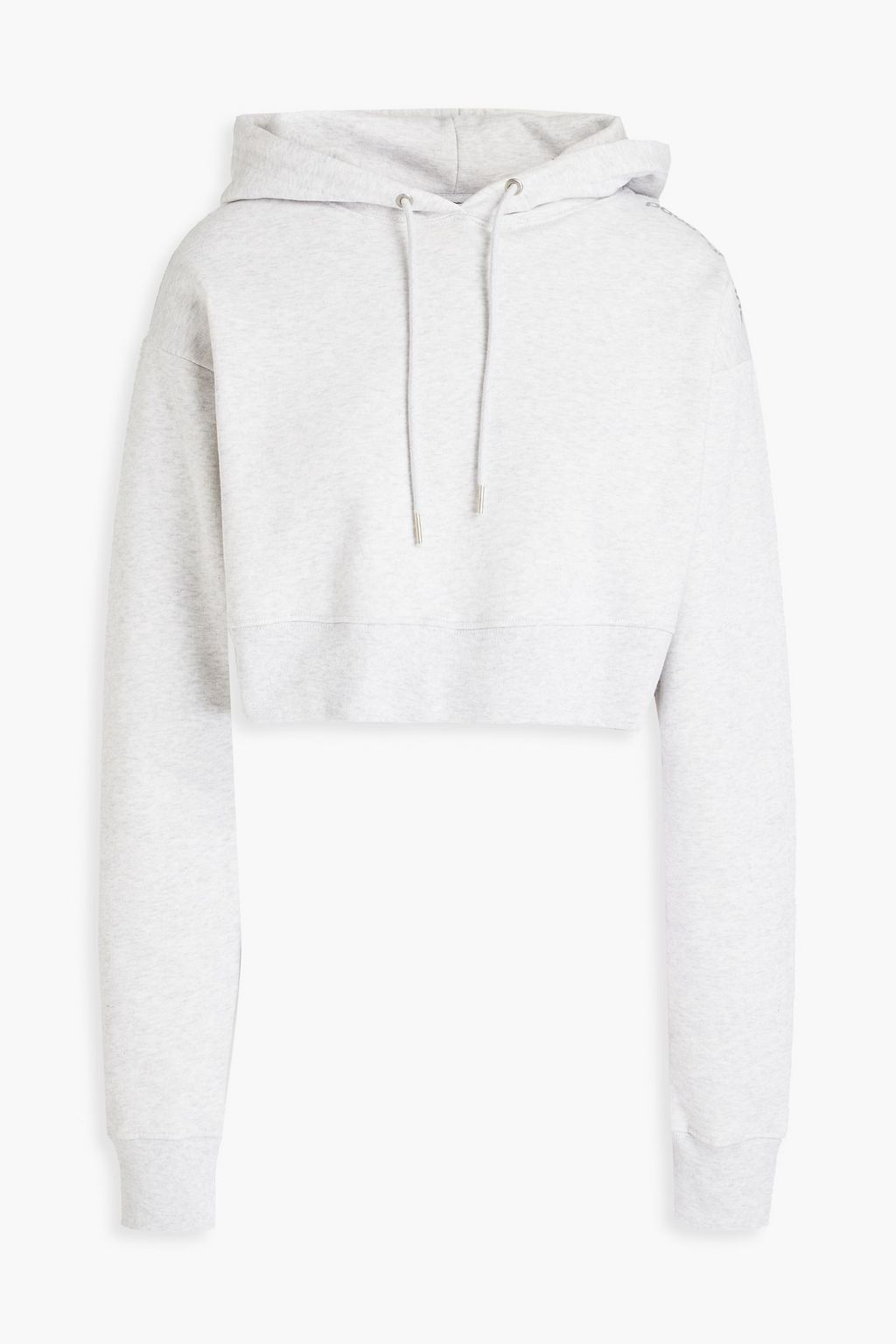 cropped fuzzy hoodie