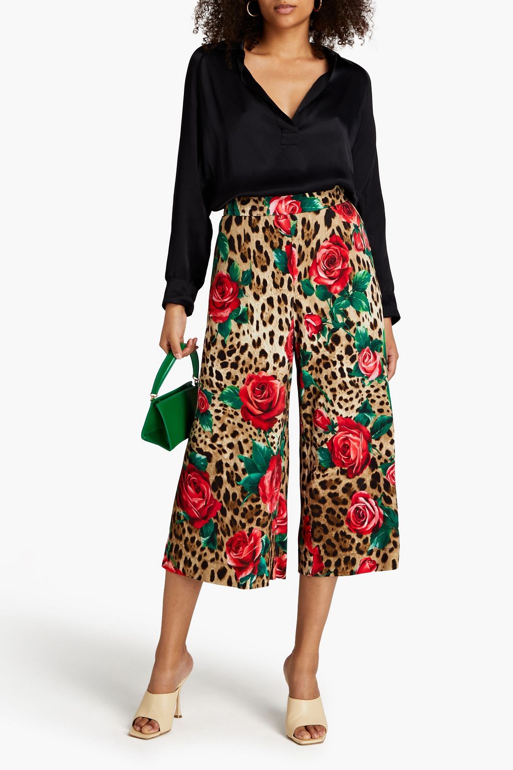 DOLCE & GABBANA クレープ キュロット プリント入り
