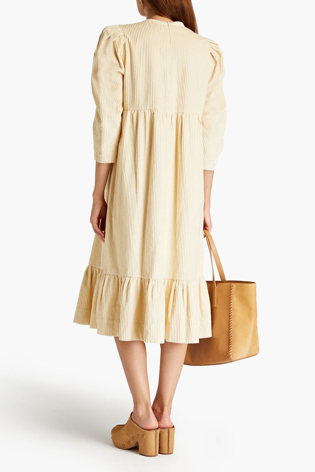 BYTIMO Gathered cottoncorduroy midi dress THE