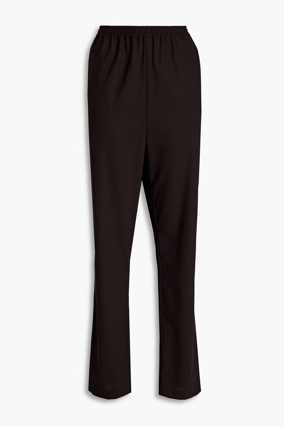 Eskandar Stretch-wool Tapered Pants In Dark Brown