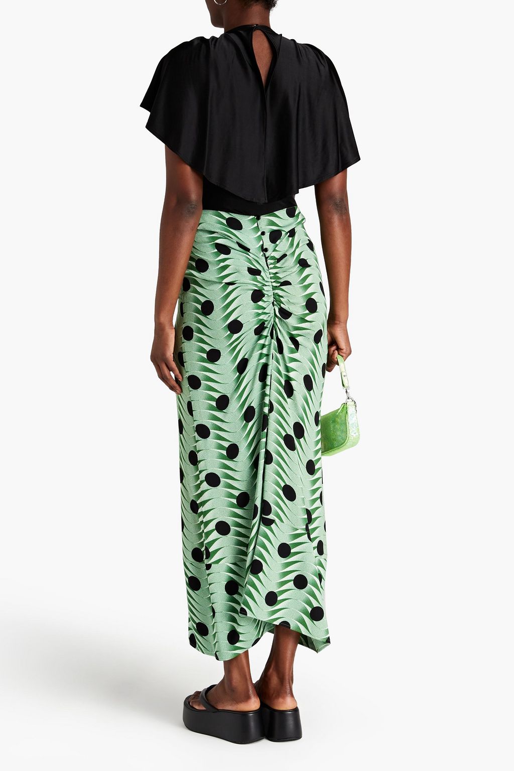 RABANNE Layered chain-embellished jersey top