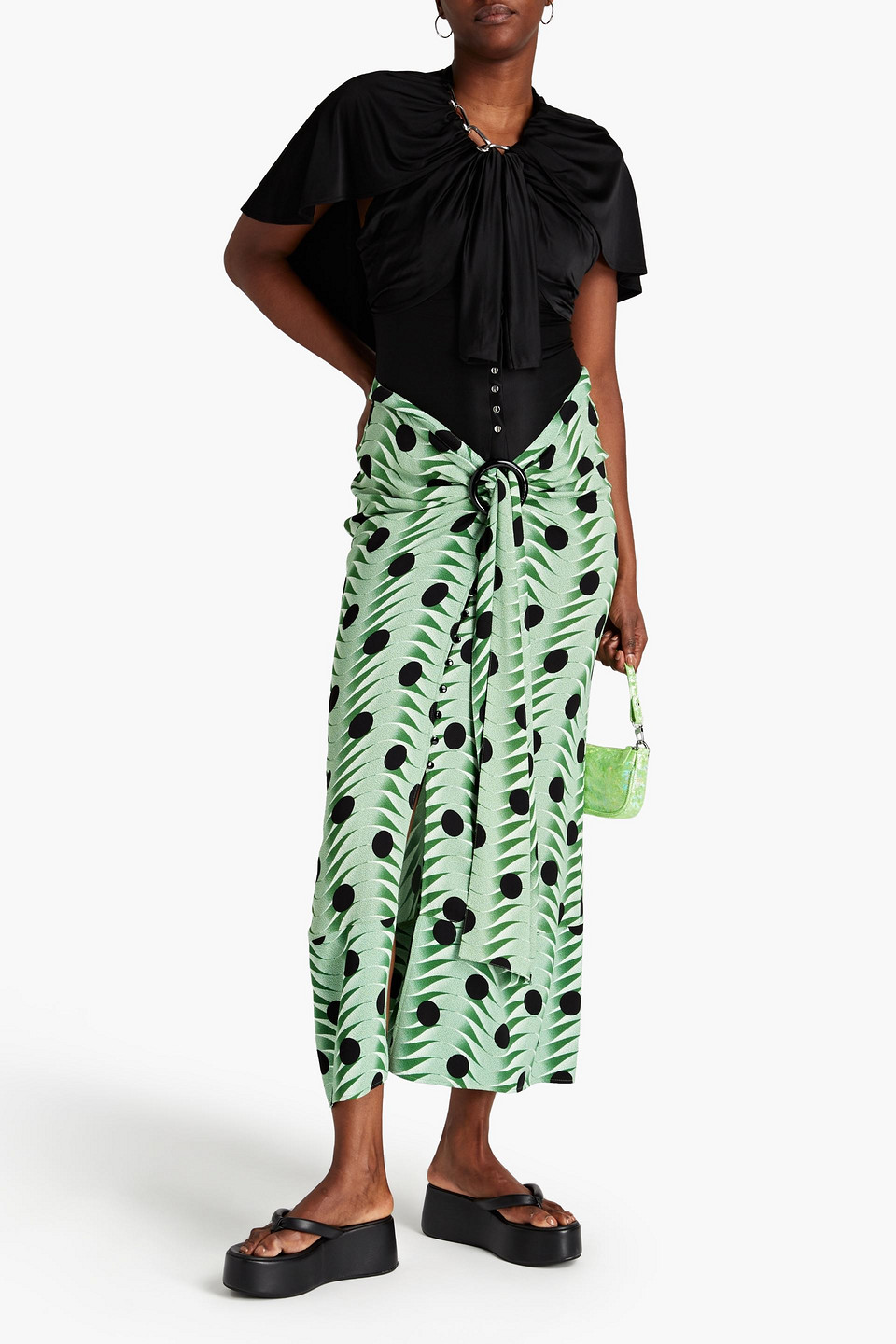 Rabanne Short Sleeves Top In Black