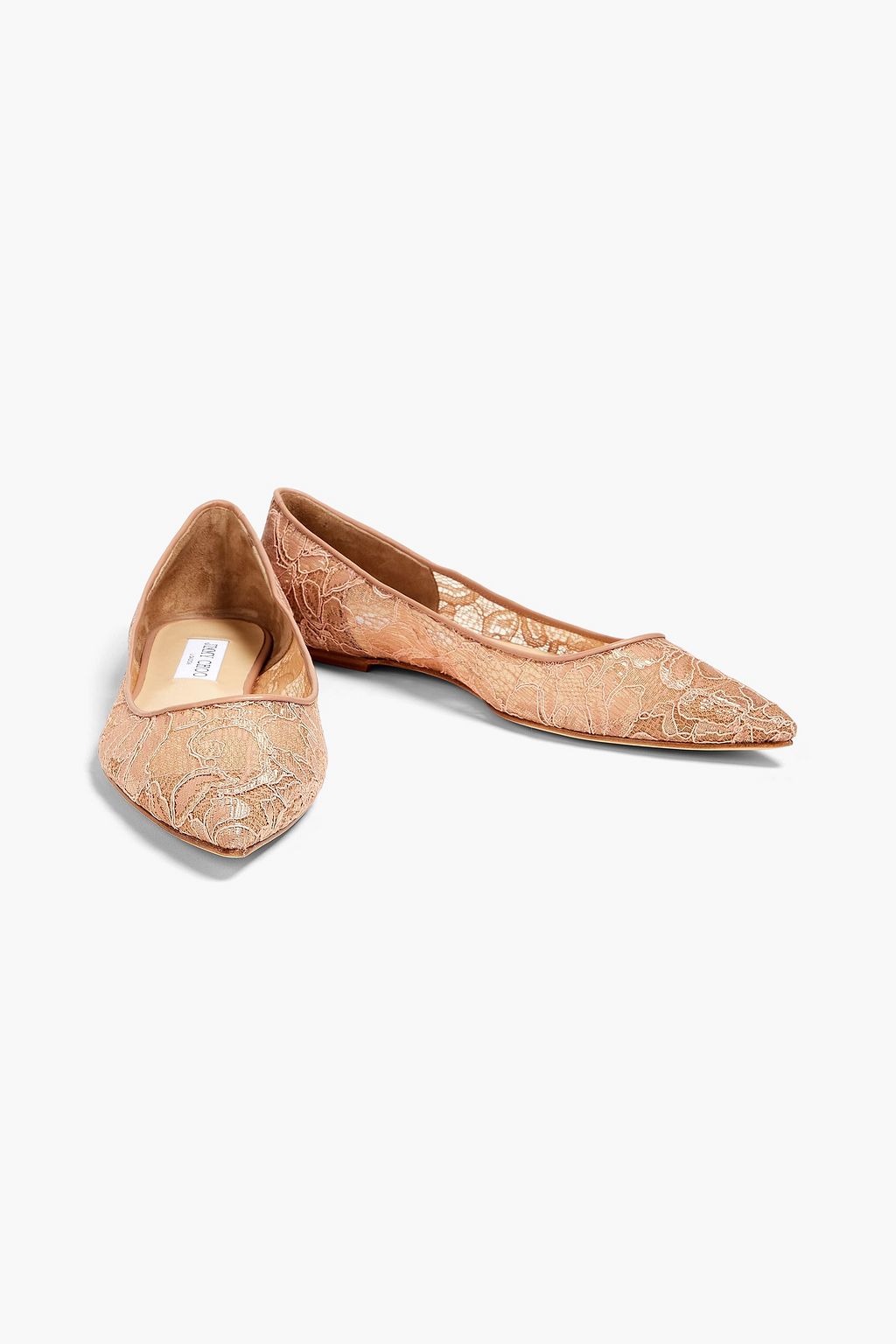 Alina corded lace point-toe flats