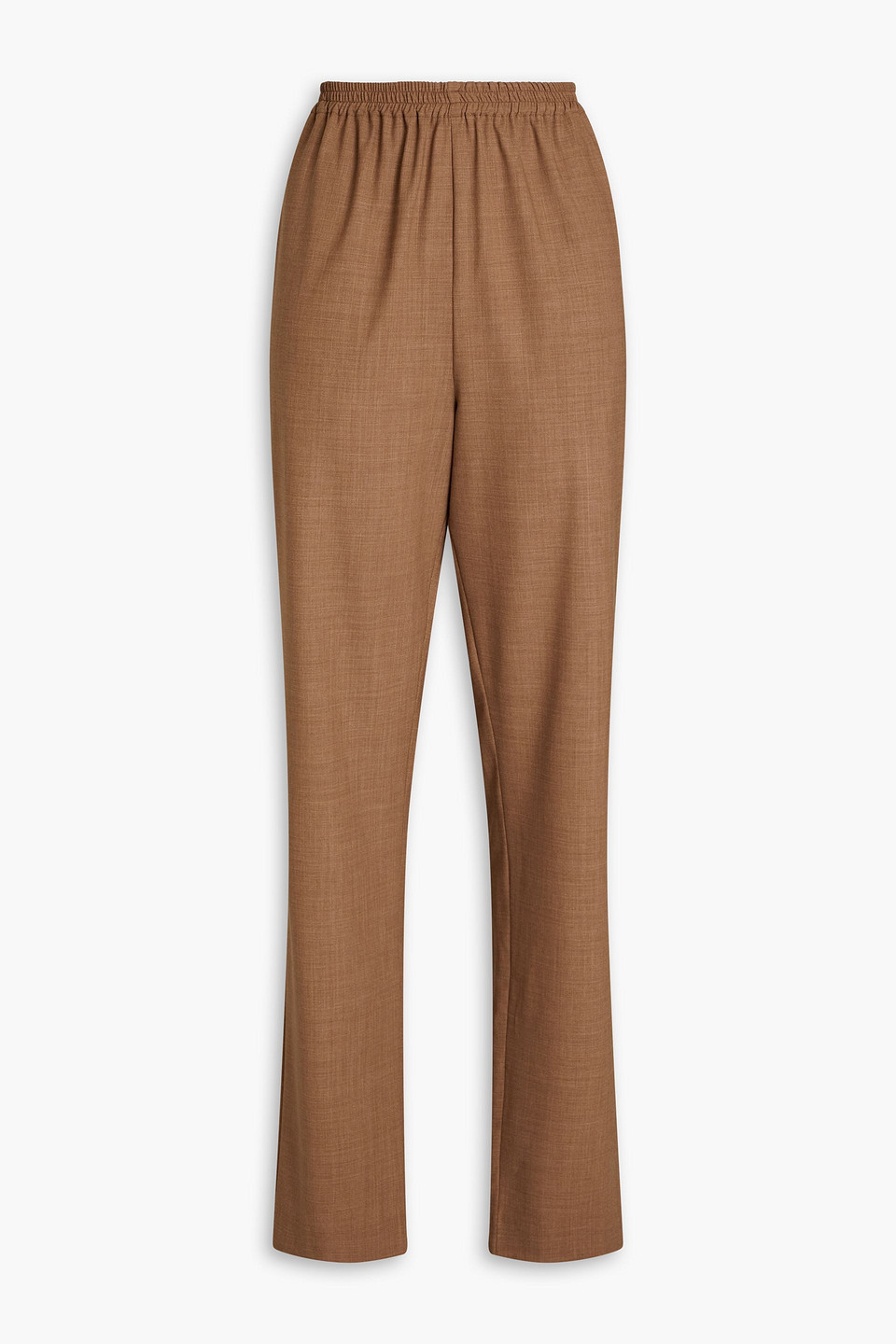 Eskandar Mélange Stretch-wool Tapered Pants In Light Brown