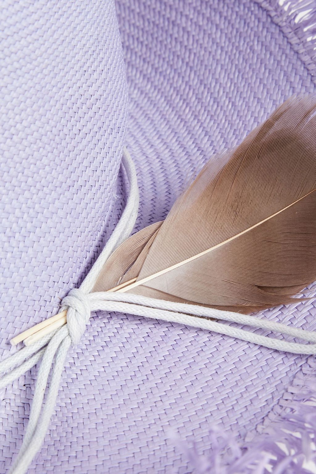 ZIMMERMANN Frayed feather-embellished straw Panama hat