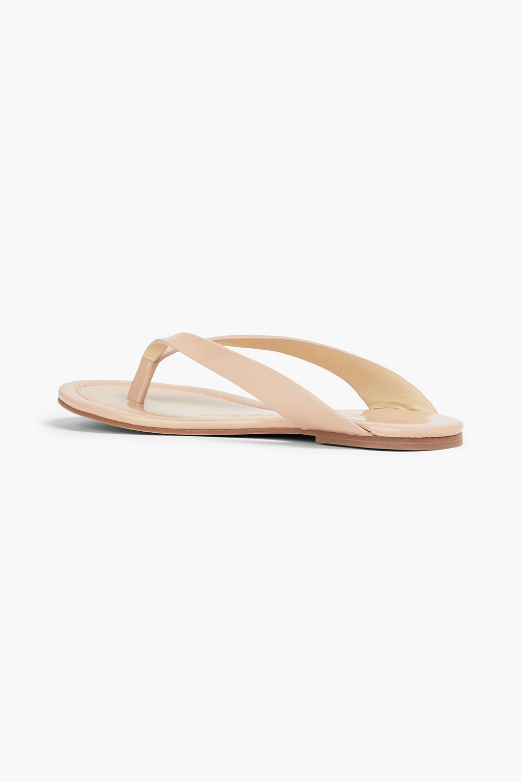 JIMMY CHOO Tetsu logo-embellished patent-leather flip flops