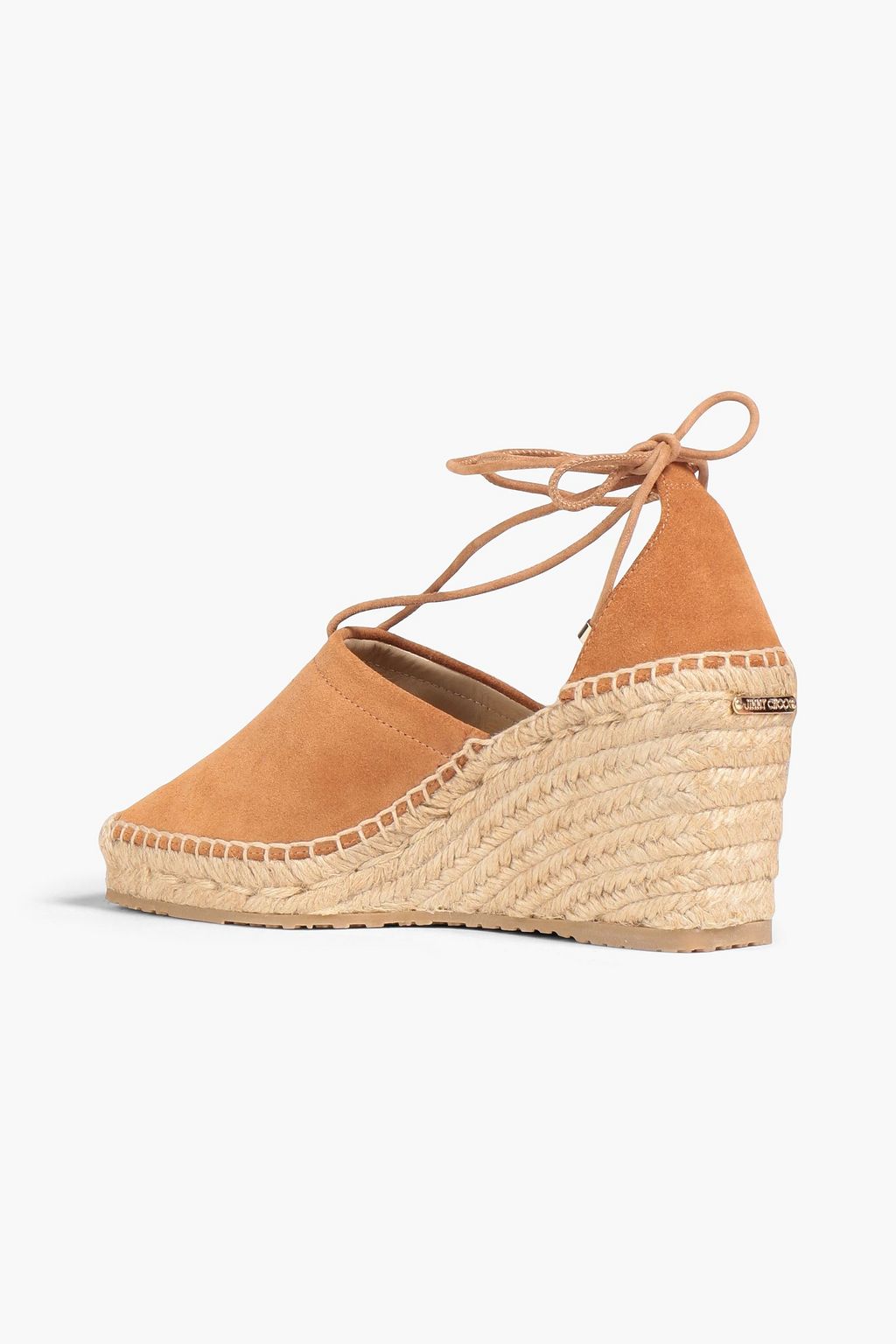 JIMMY CHOO Dulcet 90 Espadrille-Wedges aus Veloursleder