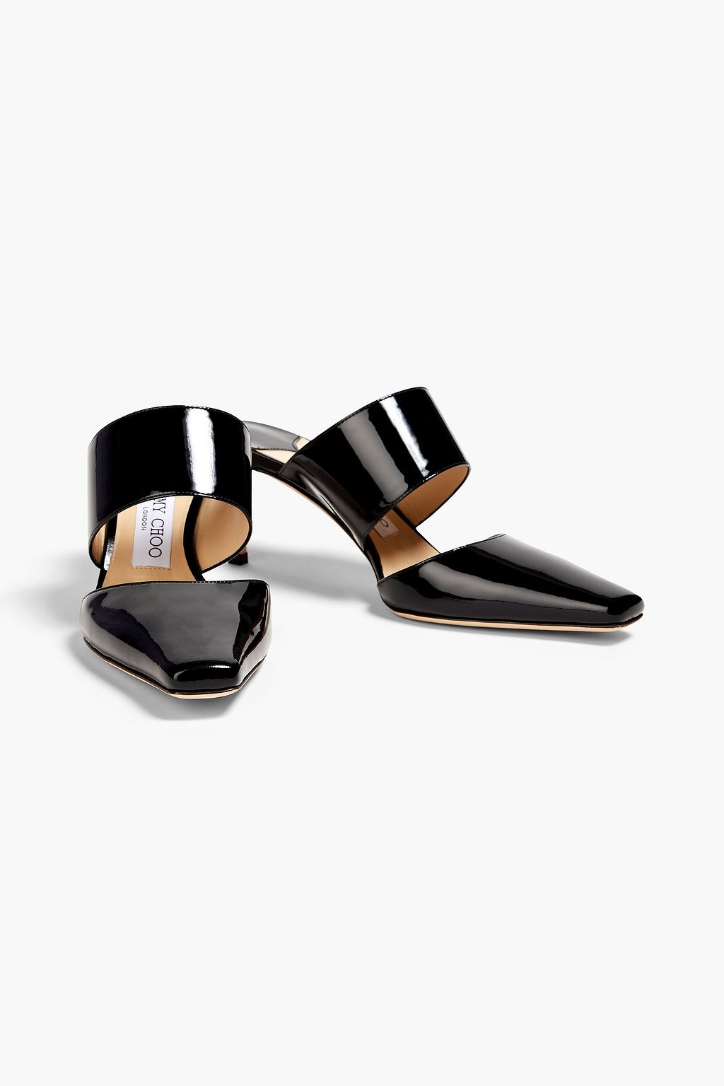 JIMMY CHOO Hawke 65 Mules aus Lackleder