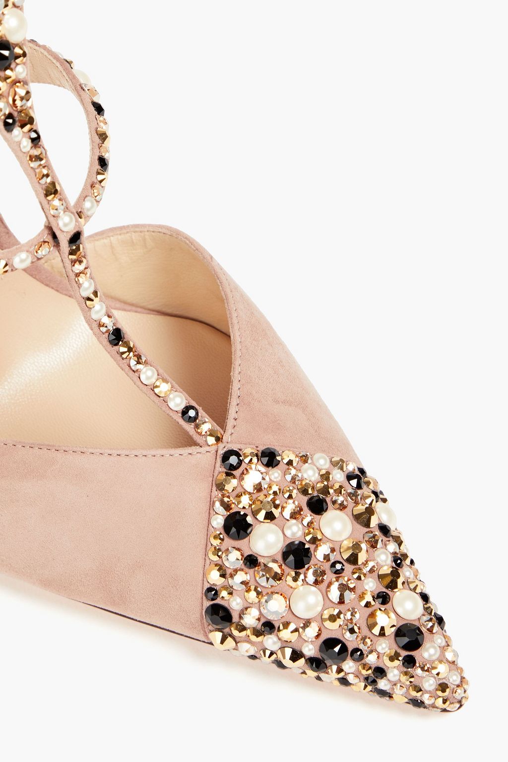 JIMMY CHOO Saoni 100 embellished suede pumps