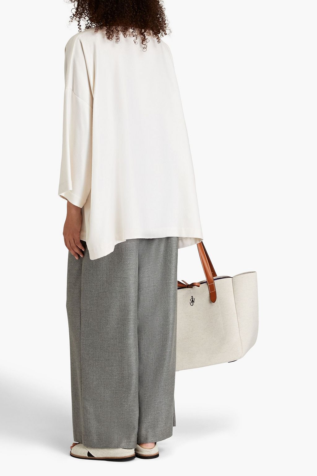 ESKANDAR Silk and cashmere-blend top