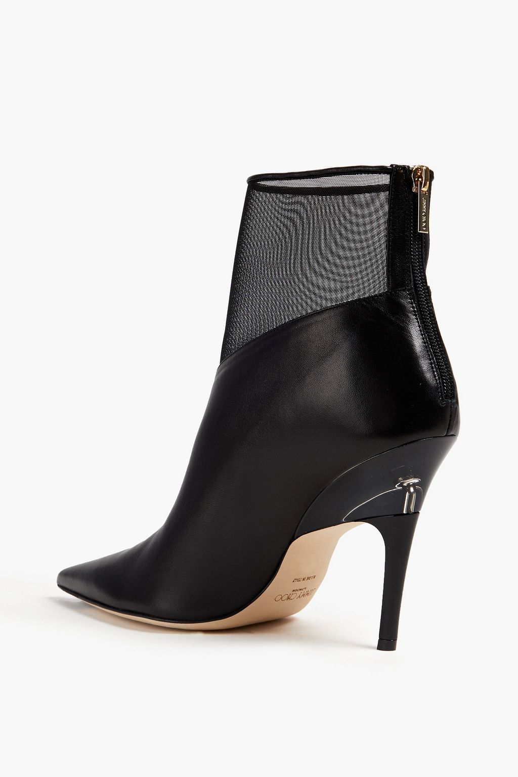 JIMMY CHOO Sioux 100 mesh-paneled leather ankle boots