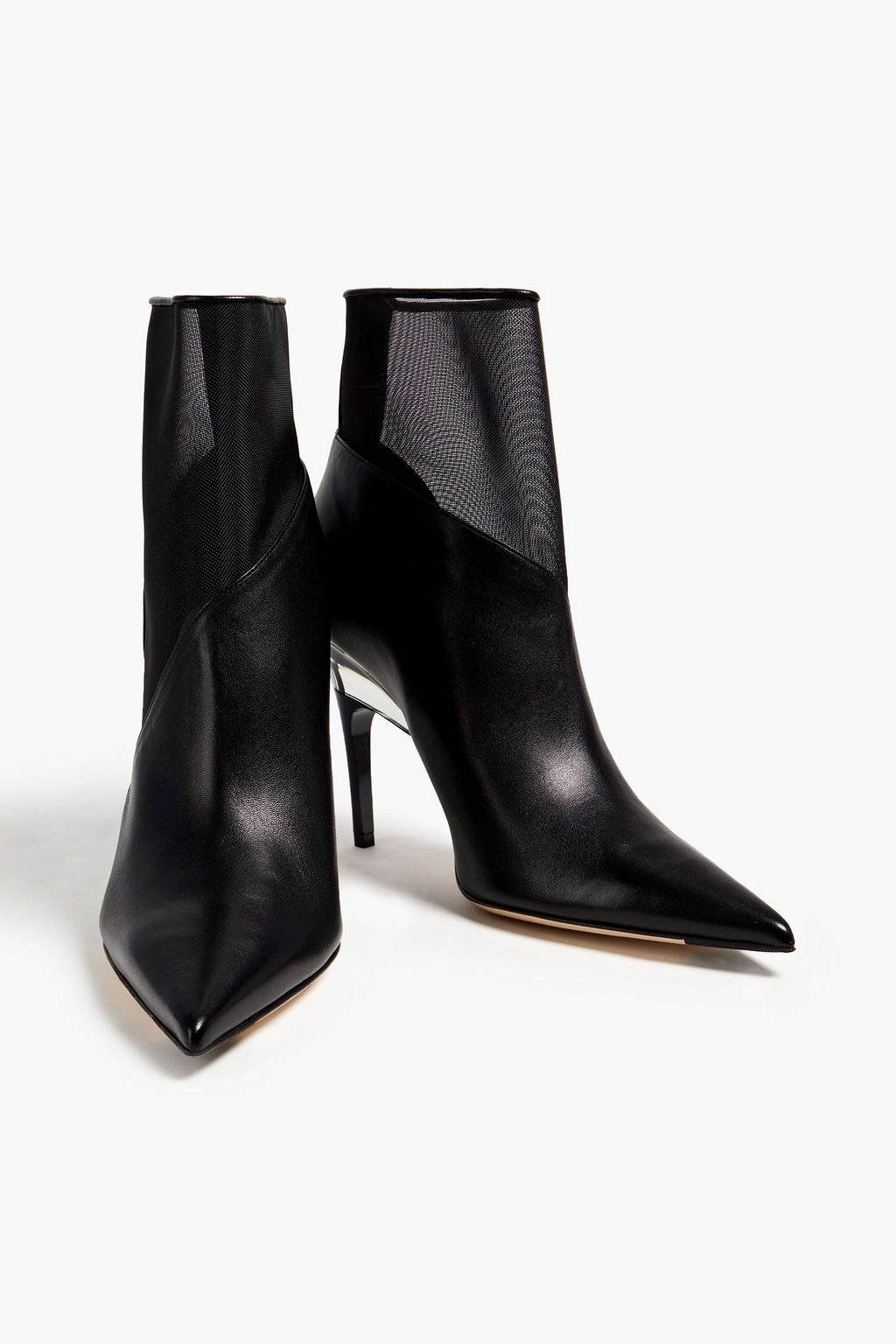 JIMMY CHOO Sioux 100 mesh-paneled leather ankle boots