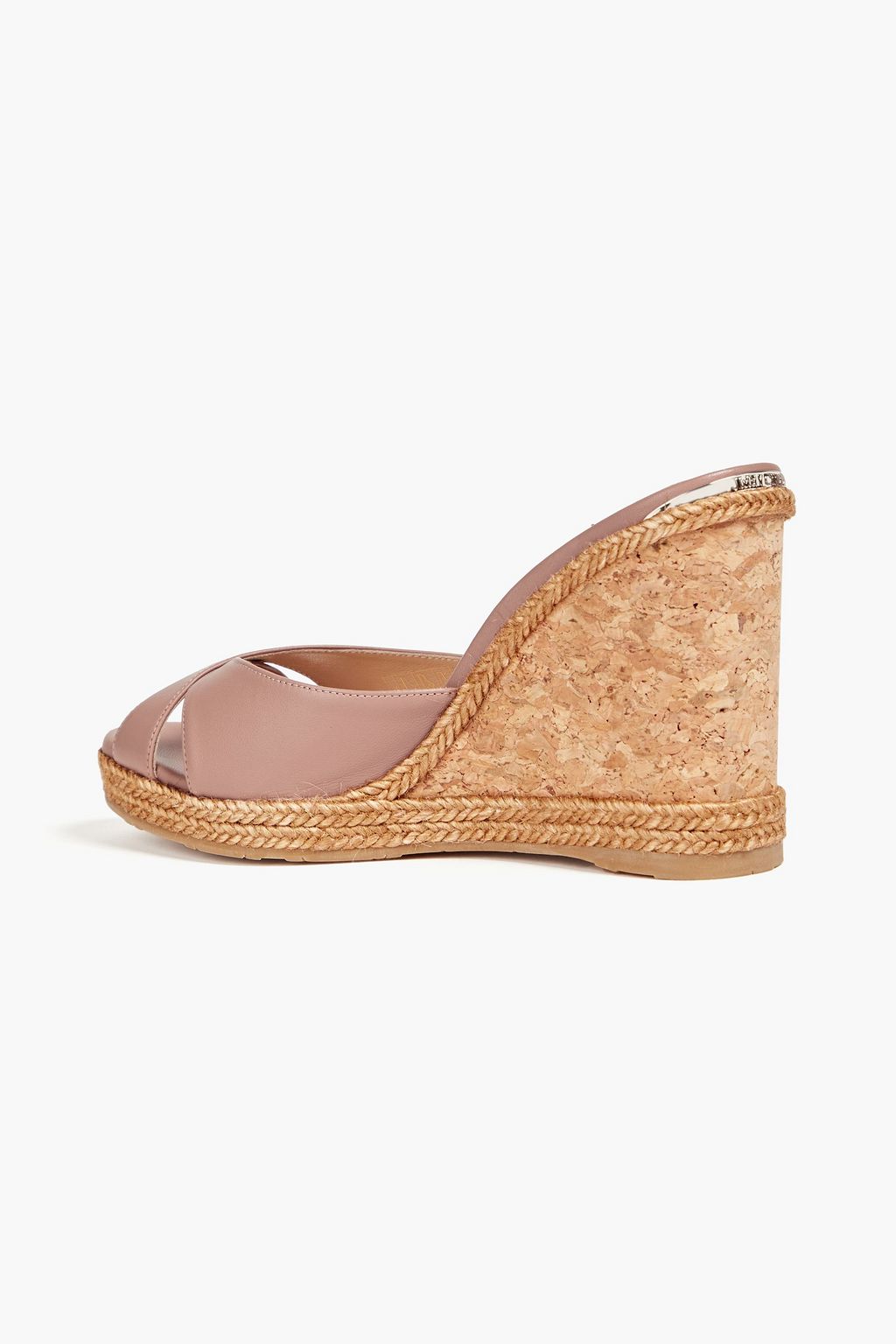 JIMMY CHOO Almer 105 leather wedge mules
