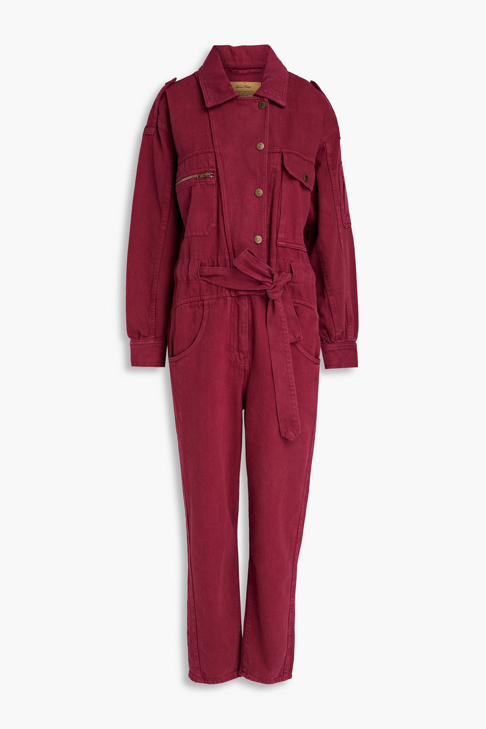 American Vintage Tineborow Denim Jumpsuit In Plum ModeSens