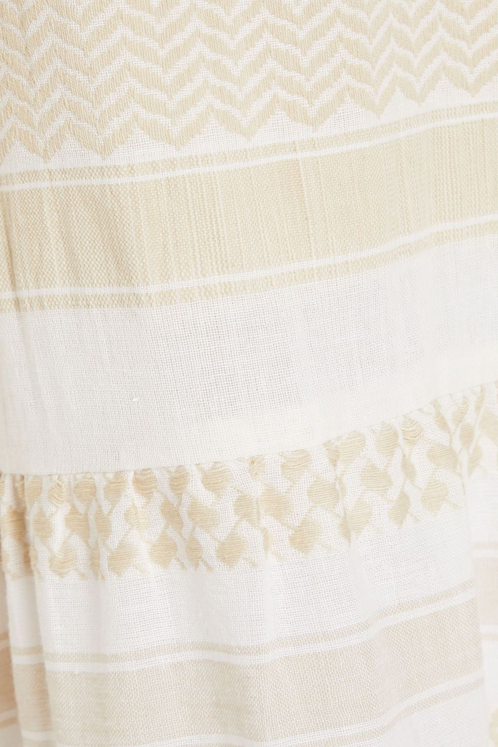 SUMMERY COPENHAGEN Gathered cotton-jacquard dress