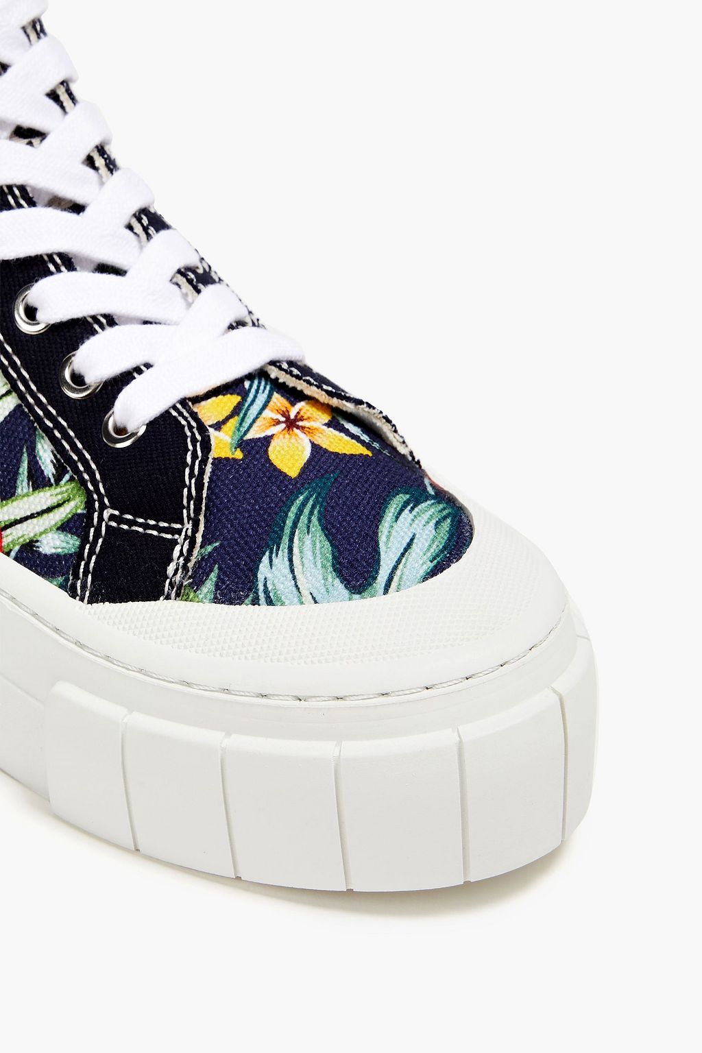 GOOD NEWS Juice floralprint canvas hightop sneakers THE