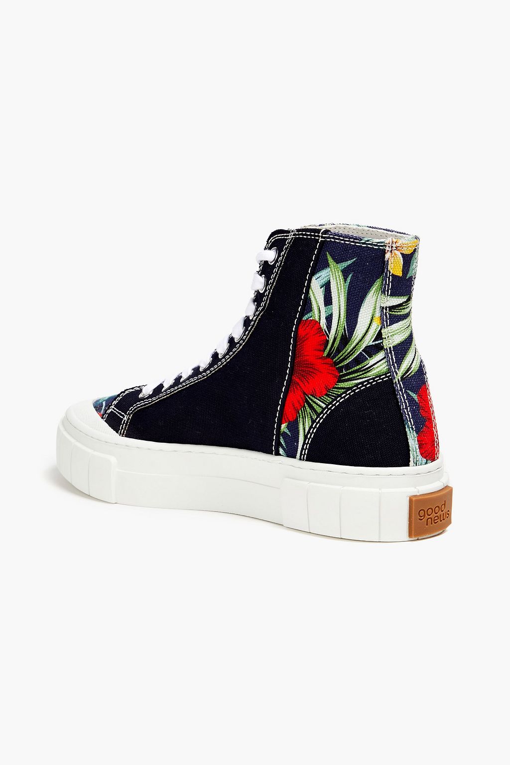 GOOD NEWS Juice floralprint canvas hightop sneakers THE