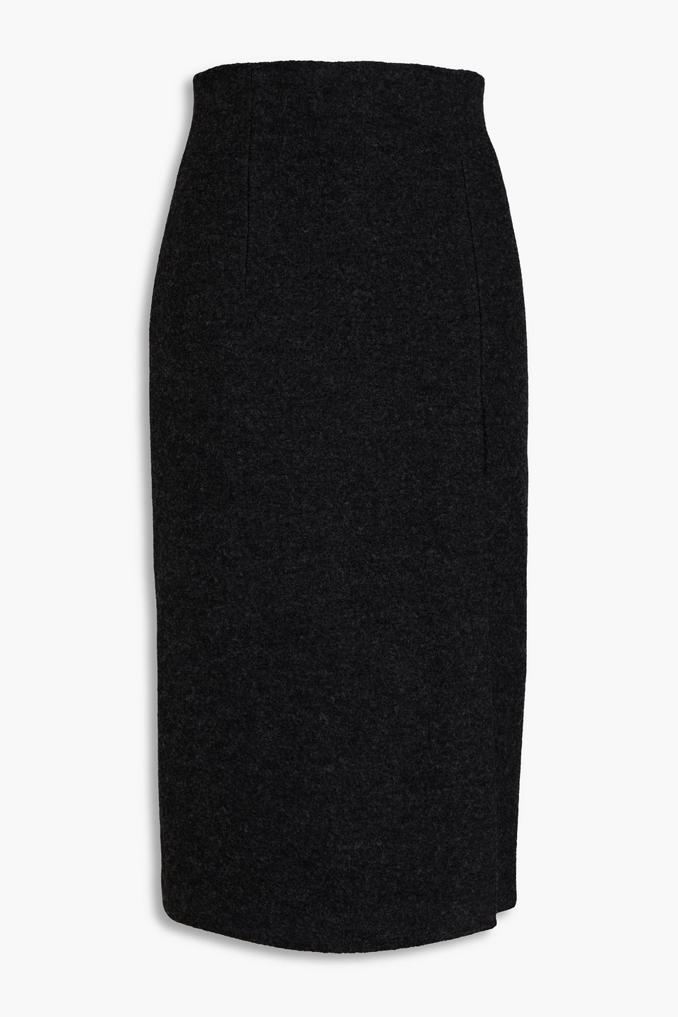 16arlington Fonda Wool-bouclé Midi Skirt In Black