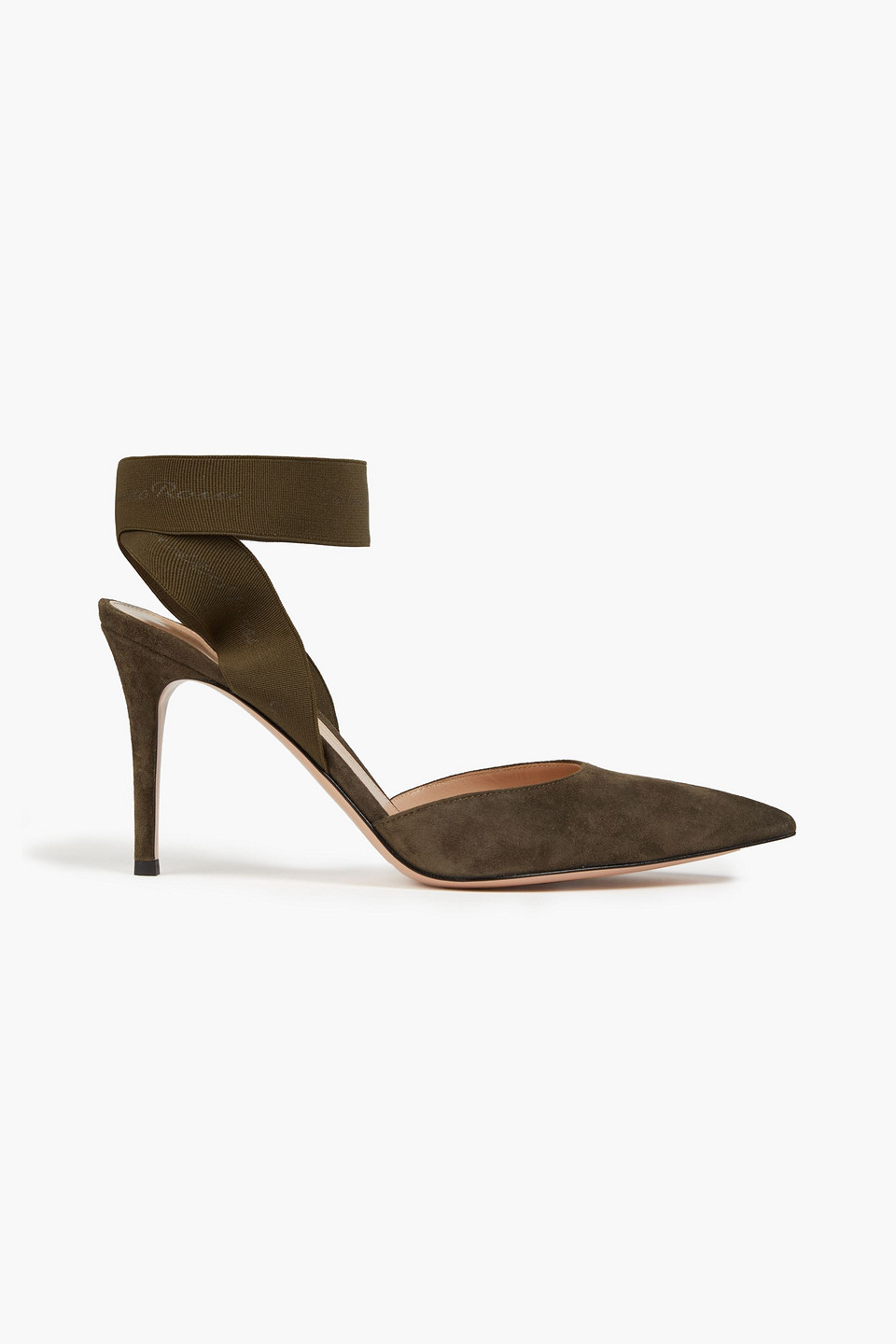 Gianvito Rossi Suede Pumps In Army Green