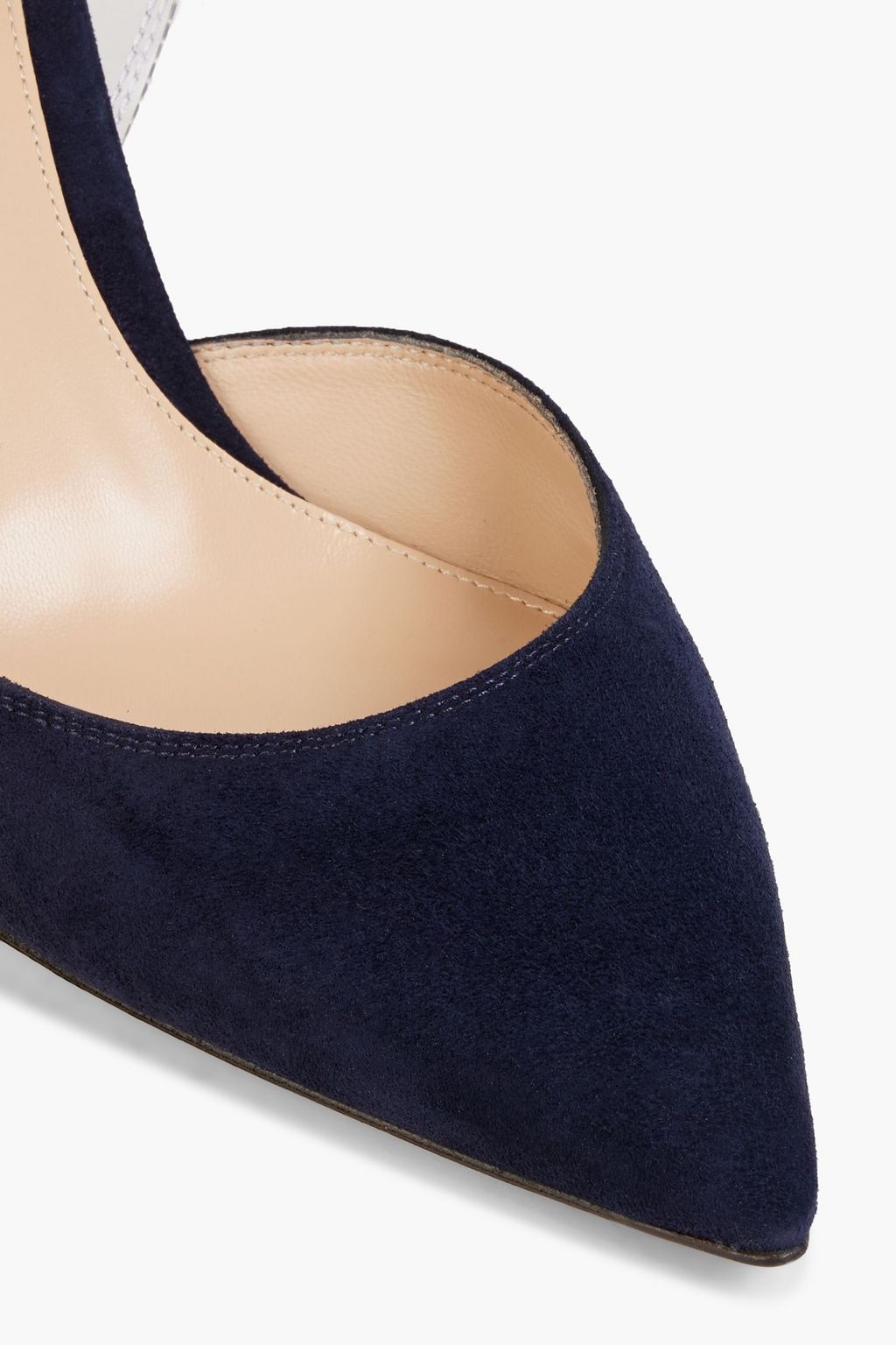 GIANVITO ROSSI Glyn PVC 트리밍 스웨이드 펌프스