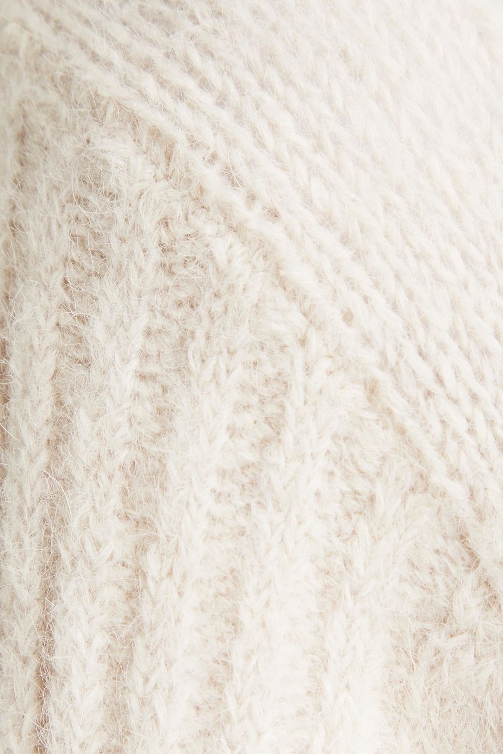 LUISA CERANO Brushed alpaca-blend turtleneck dress