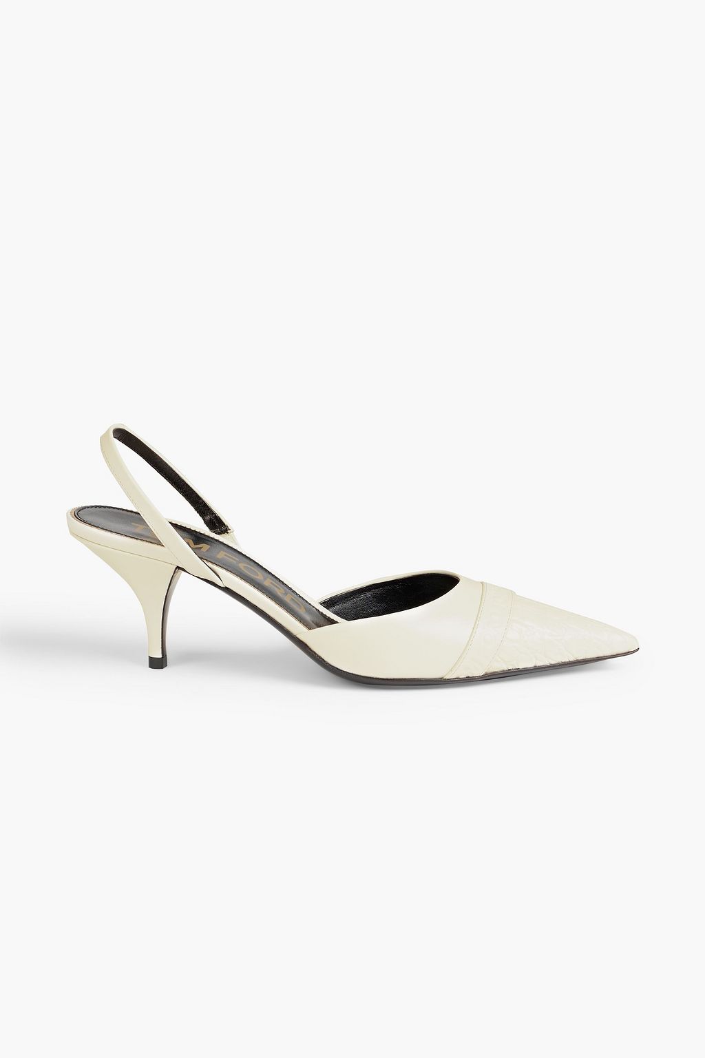 FORD Smooth and croc-effect leather slingback pumps | Sale to 70% off | THE OUTNET