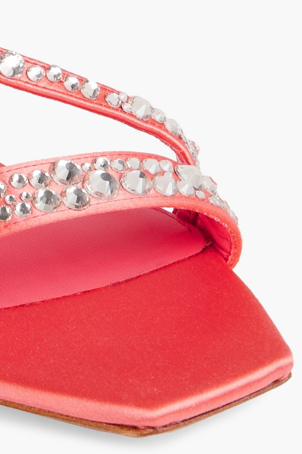 MCQUEEN Crystal-embellished satin sandals