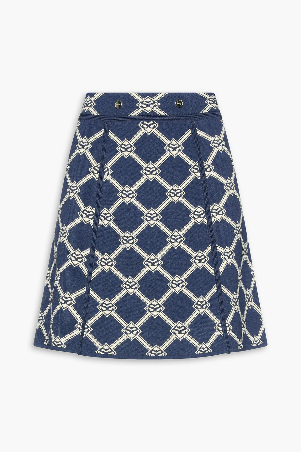 Sandro Macha studded jacquard-knit mini skirt