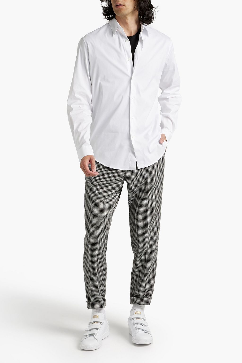 FRAME Cotton-blend poplin shirt