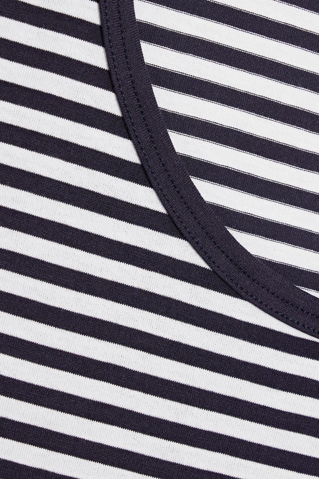 SUNSPEL Striped cotton-jersey tank