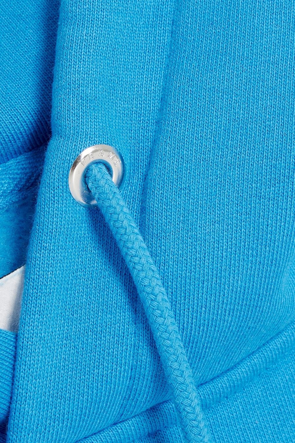 FRAME Printed cotton-blend fleece hoodie
