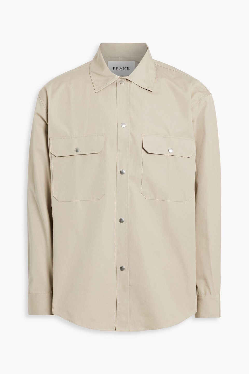 frame - cotton-sateen shirt - neutral - m
