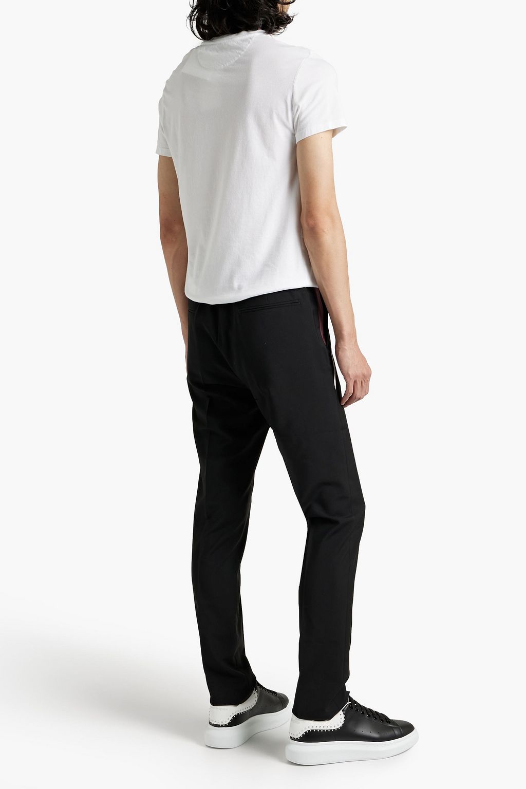 VALENTINO GARAVANI Slim-fit striped wool and mohair-blend pants