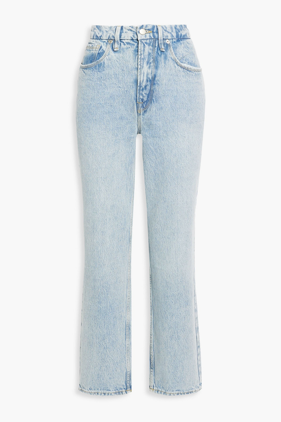 good american - faded boyfriend jeans - blue - 34