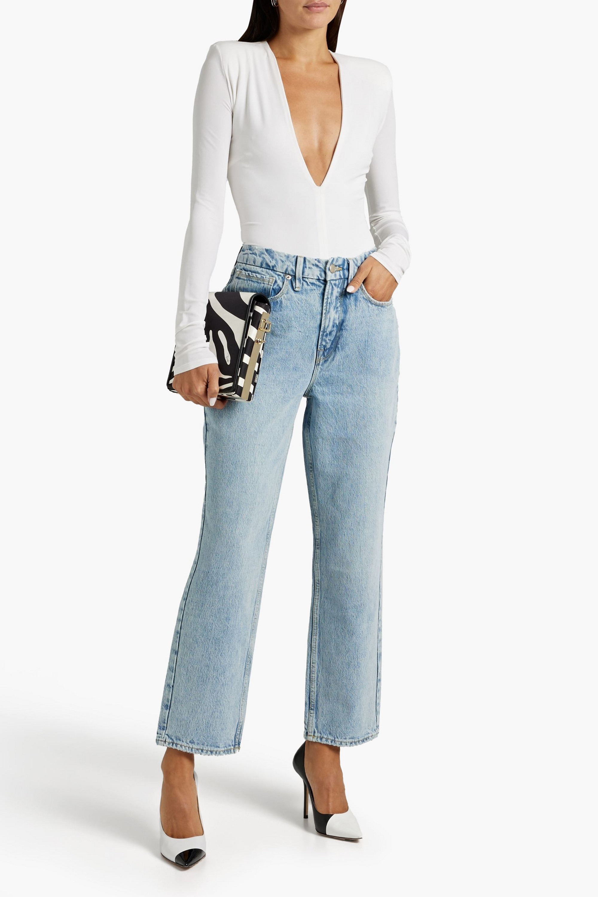 Good American Faded boyfriend jeans