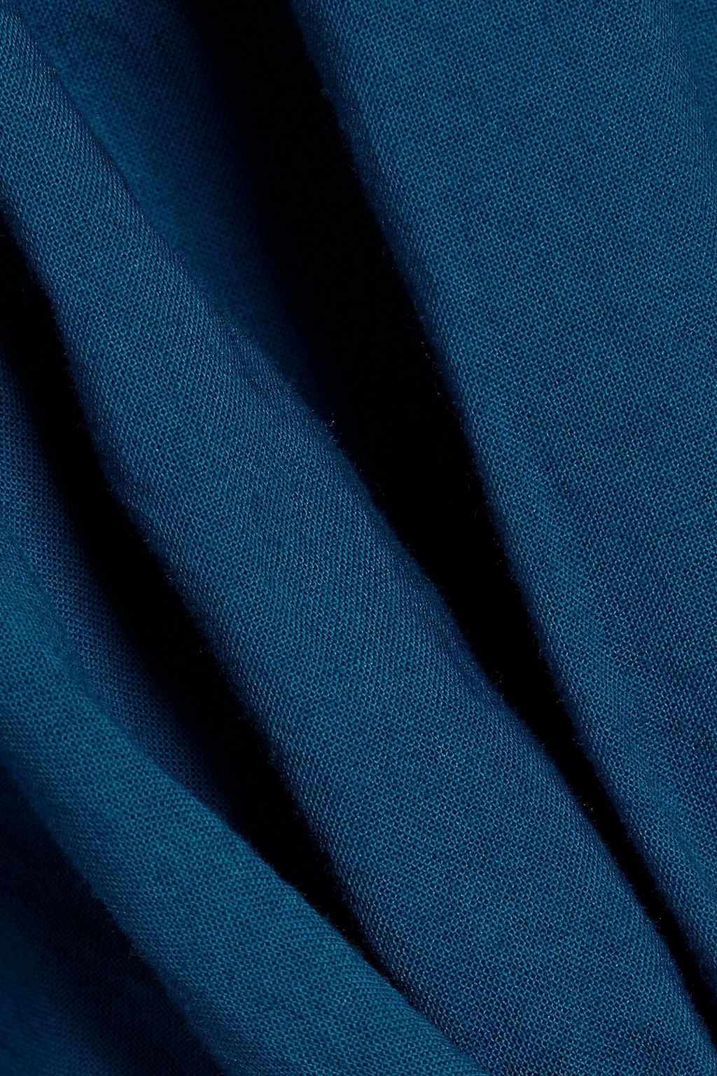 STATESIDE Twist-front cotton-poplin shirt