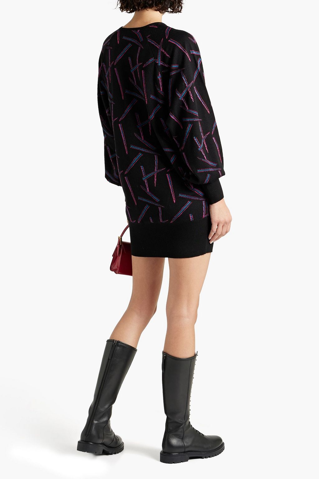 DIANE VON FURSTENBERG Amarrah jacquard-knit mini dress