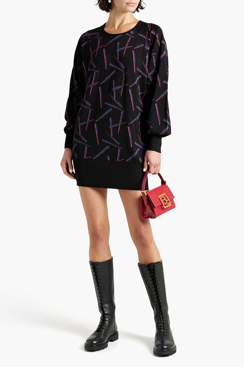 DIANE VON FURSTENBERG Amarrah jacquard-knit mini dress