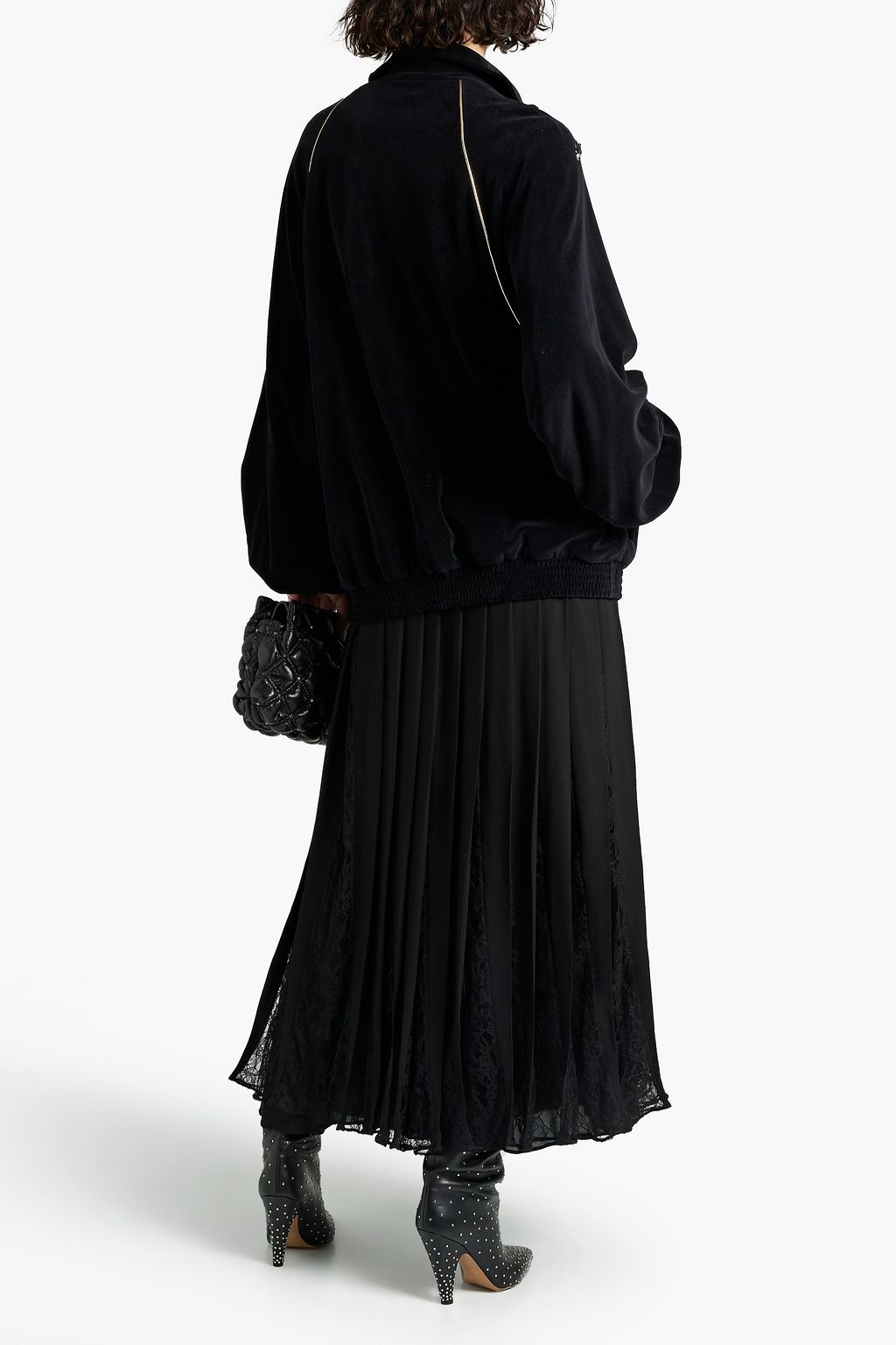 GUCCI Sequin-embellished cotton-blend velvet jacket