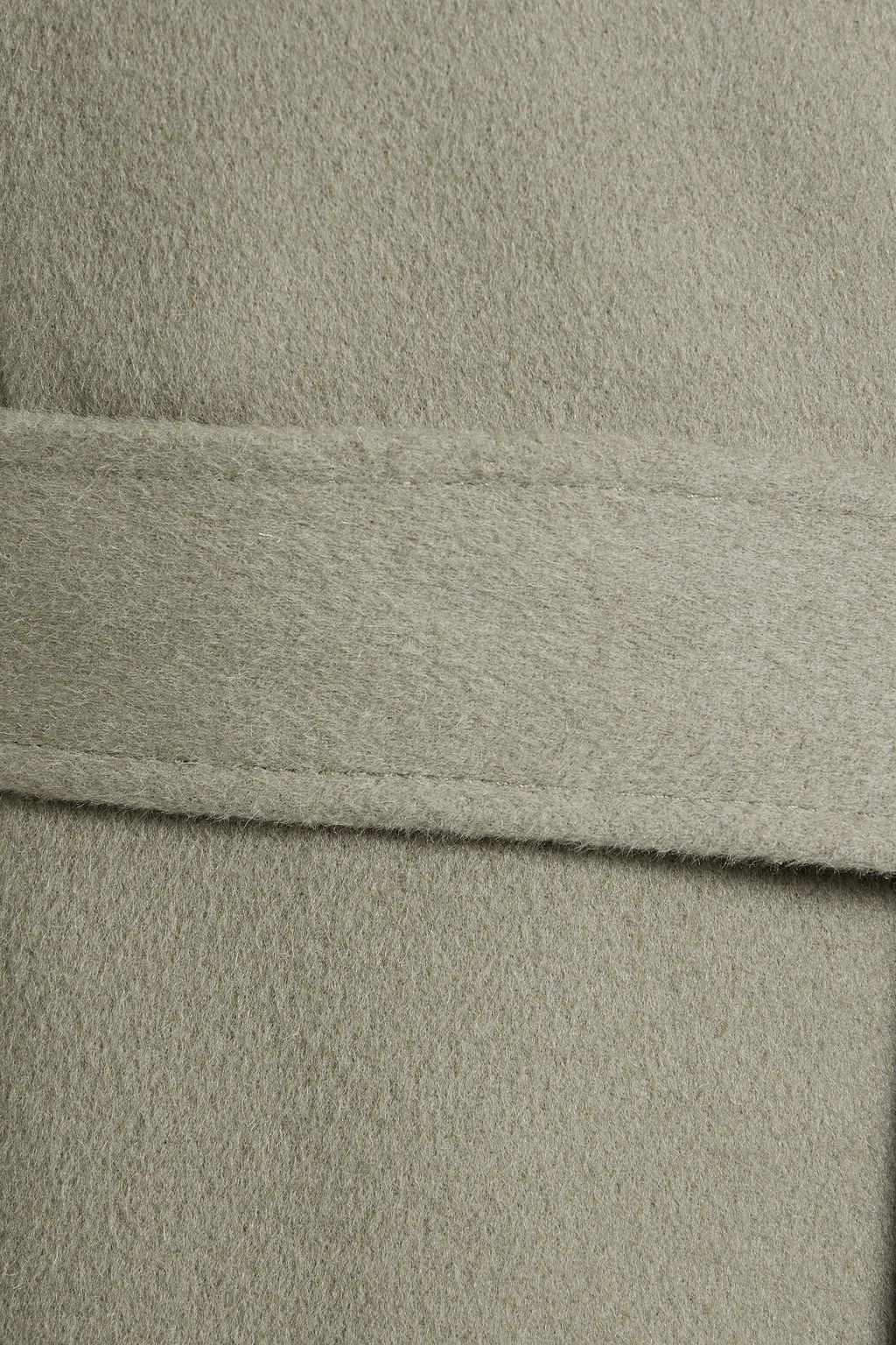 DIANE VON FURSTENBERG Pleated belted wool-felt coat