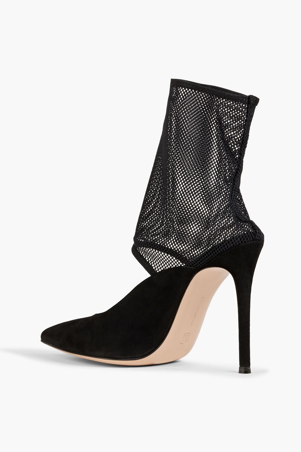 GIANVITO ROSSI Anisia mesh-paneled suede pumps