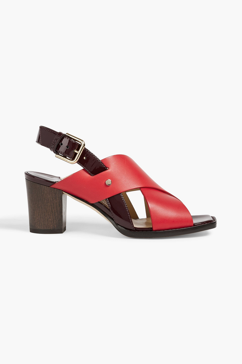 Jimmy Choo Aix 65 Two-tone Leather Slingback Sandals In Jimmy Choo Aix 65 Two-tone Leather Slingback Sandals In