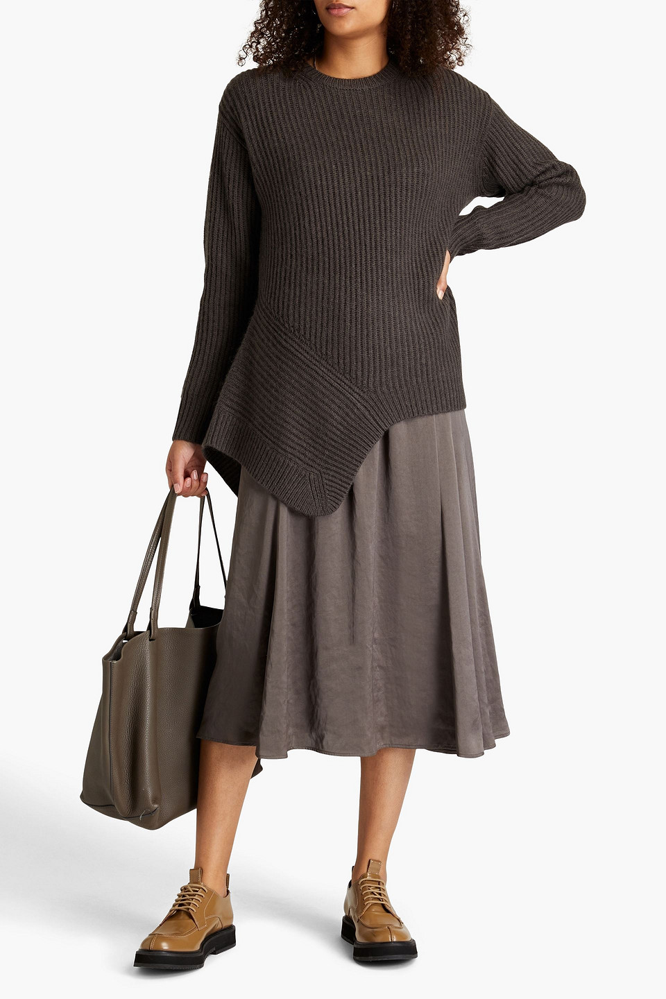 LUISA CERANO ASYMMETRIC WOOL-BLEND SWEATER 3074457345633322208