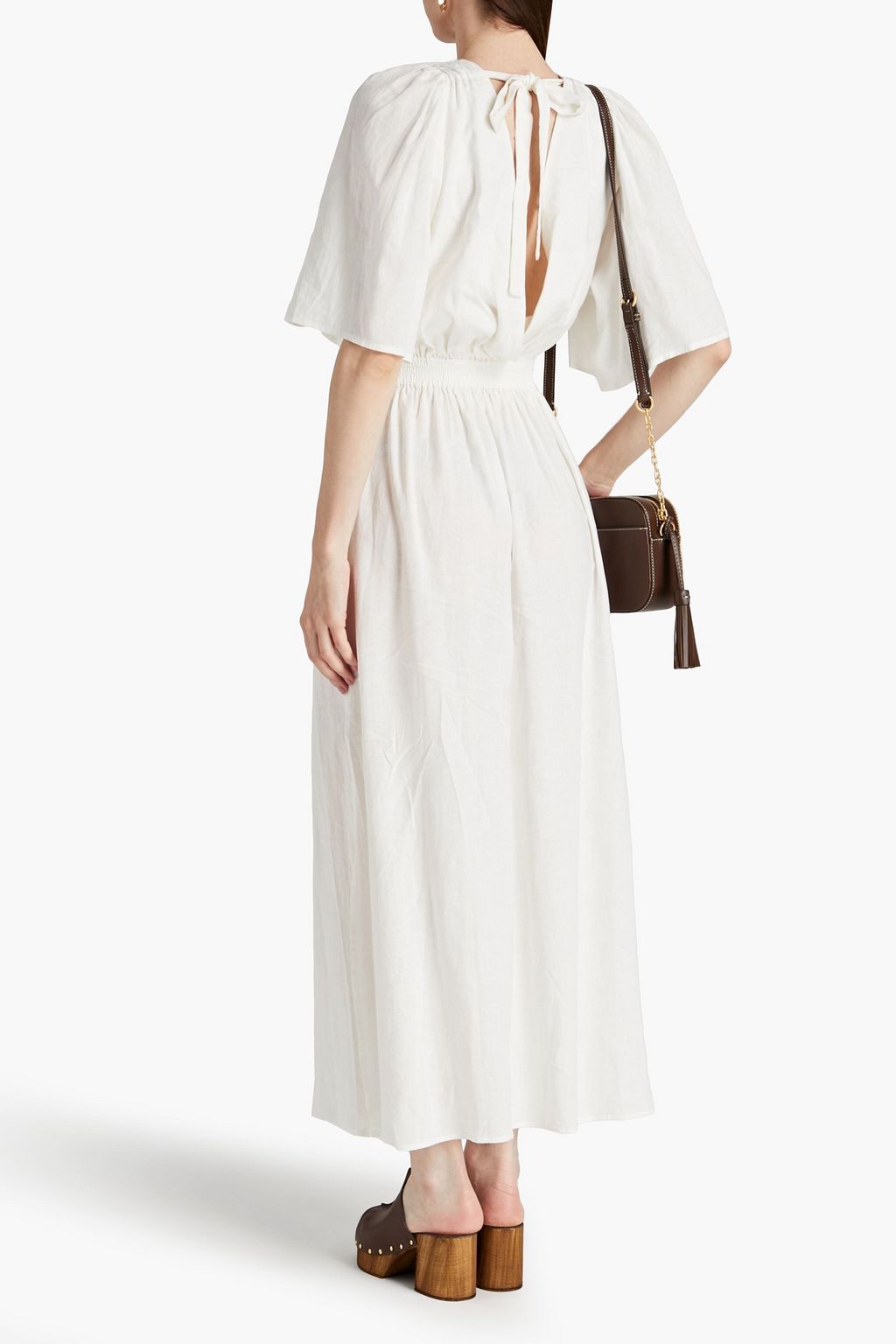 JETS AUSTRALIA BY JESSIKA ALLEN Bonita gathered linen-blend maxi dress