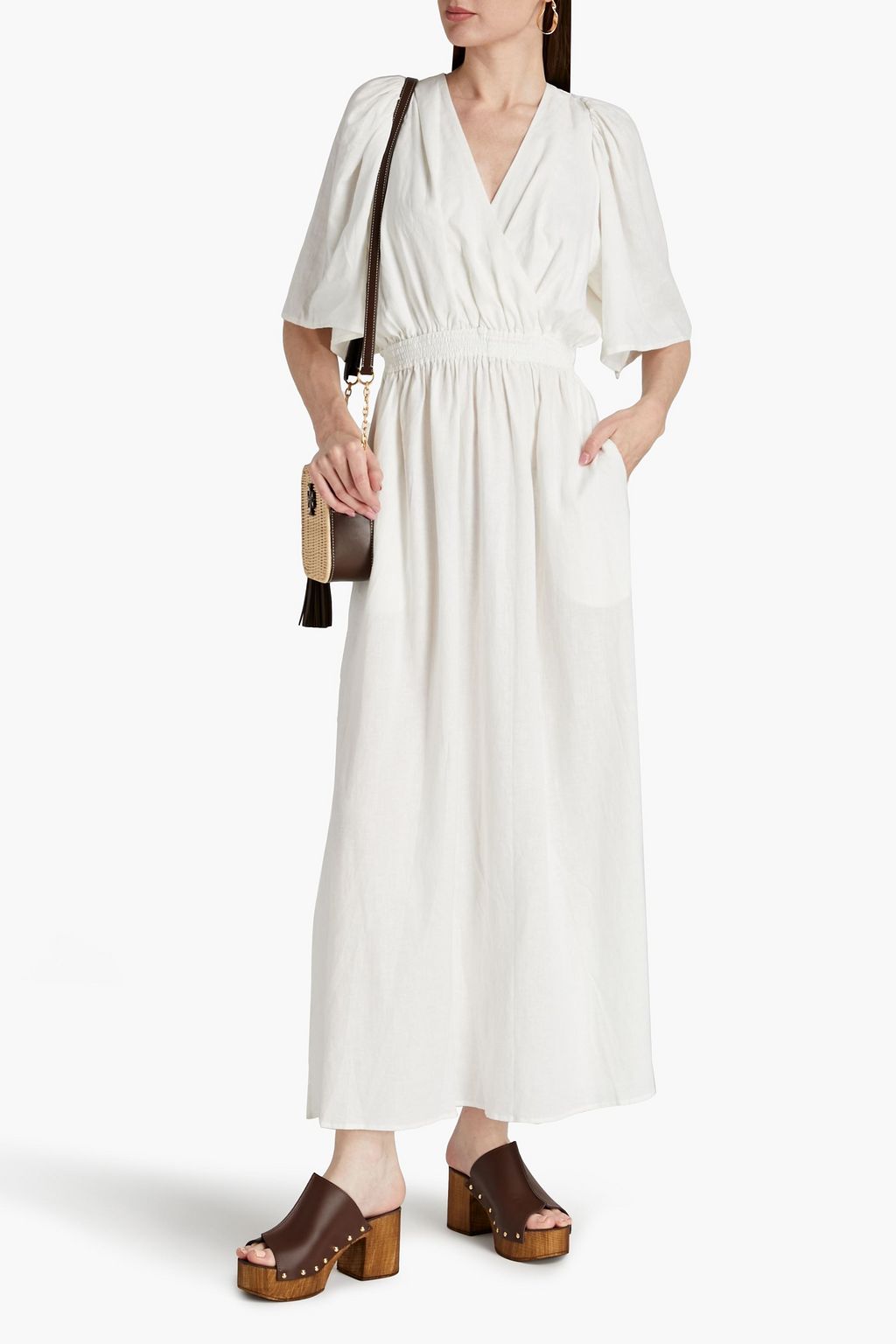 JETS AUSTRALIA BY JESSIKA ALLEN Bonita gathered linen-blend maxi dress