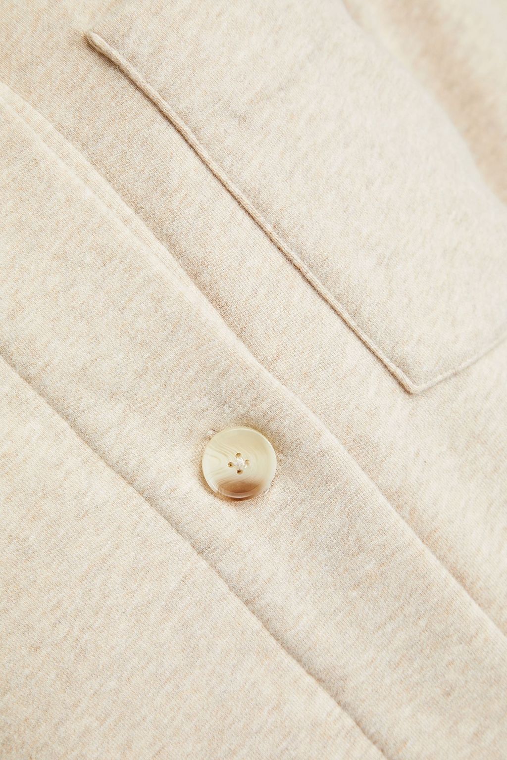 VINCE. Mélange French cotton-blend terry shirt