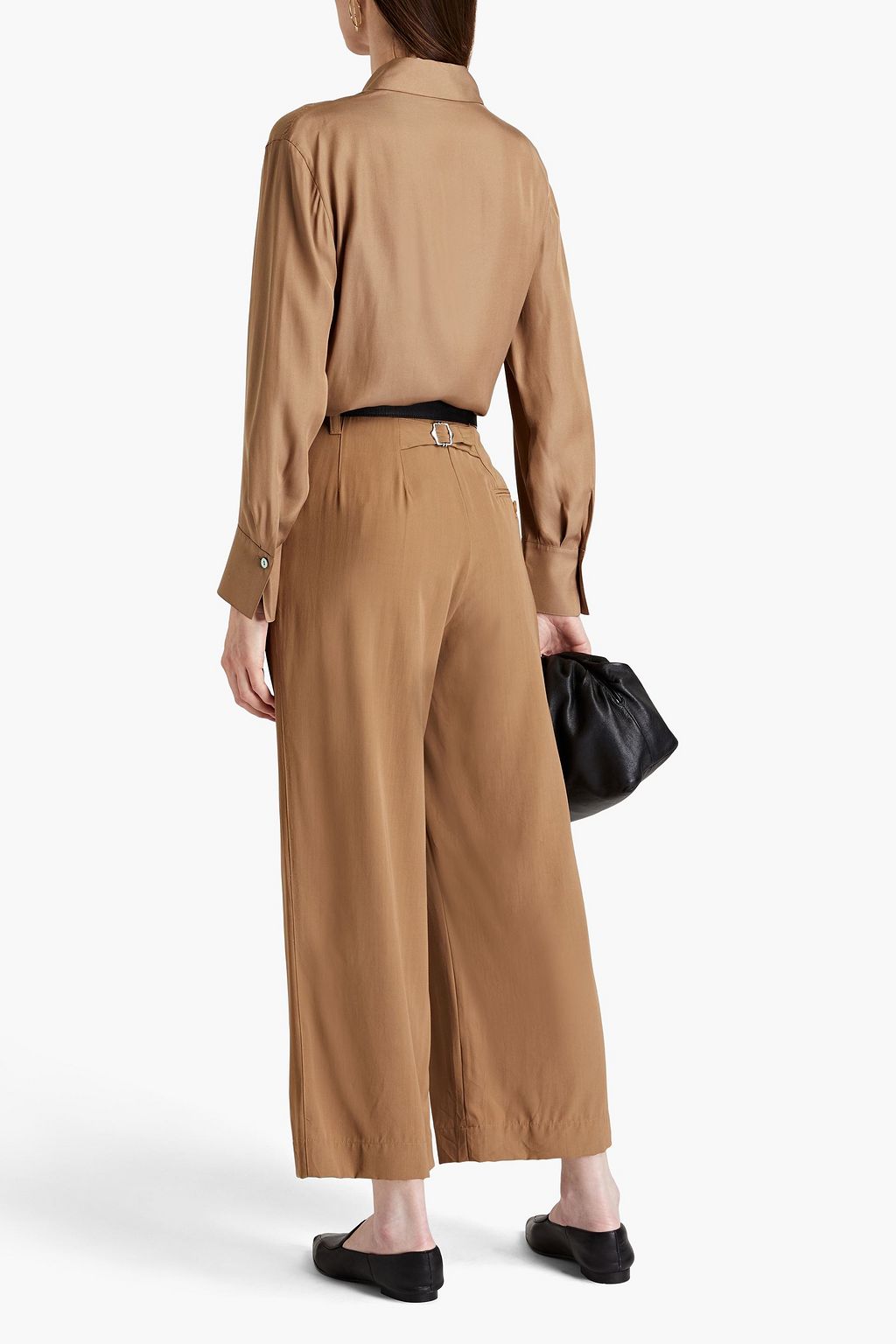 VINCE. Silk-blend twill shirt
